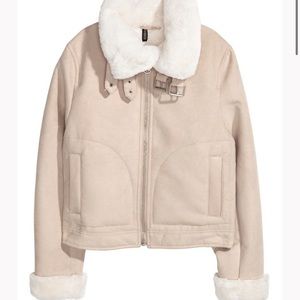 Faux Fur Lined Suede Jacket